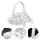 3Pcs Heart-Shaped Wedding Ring Pillow With Lace And Handle 10
