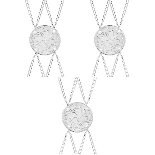 12 Pcs Girlfriend Necklace Delicate Graduation Gift For Her Silver 2