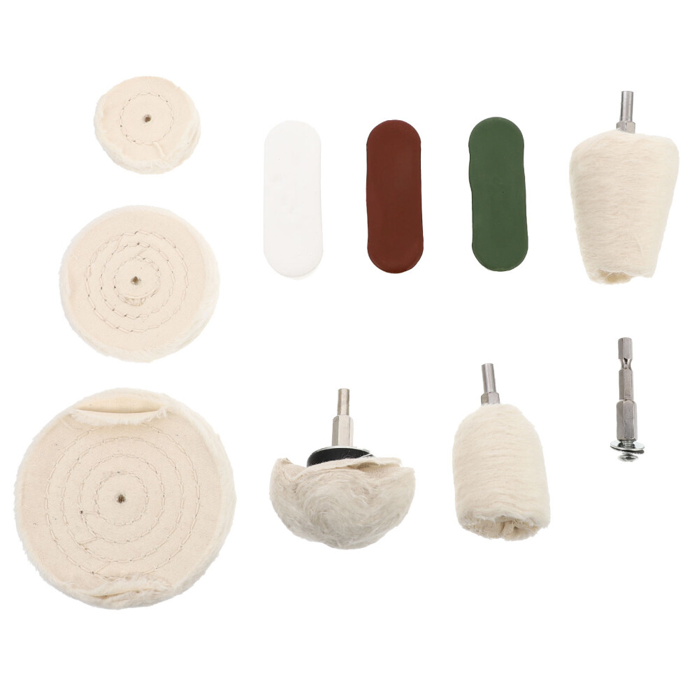 Photos - Grinder / Polisher 20 Pcs 1 Bag Simple Polishers Cloth Wheels With Connecting Rod White