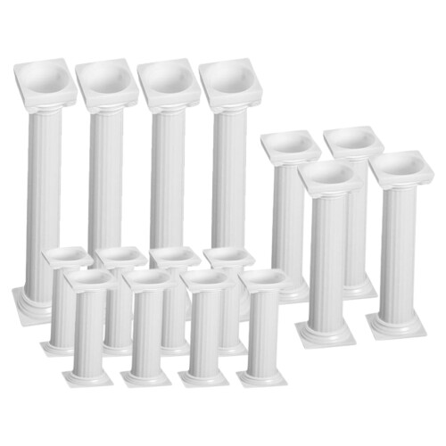 16Pcs Roman Column Cake Stands With Stacking Rods And Pillars 1