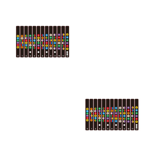 2Pièces Stickers Marquage Notes Guitare Débutant Adhésifs Durables 1