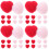 96 Pcs Colored Wool Felt Hearts Decorations And Photo Props 7