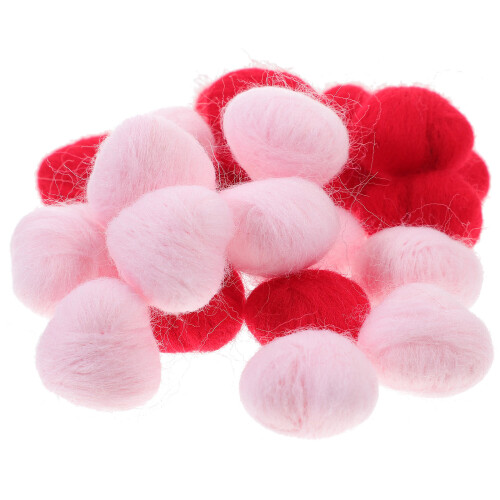 96 Pcs Colored Wool Felt Hearts Decorations And Photo Props 2