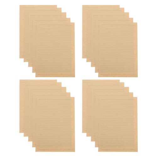 200 Sheets Retro Lined Kraft Letter Paper For Writing Handwriting B5 1