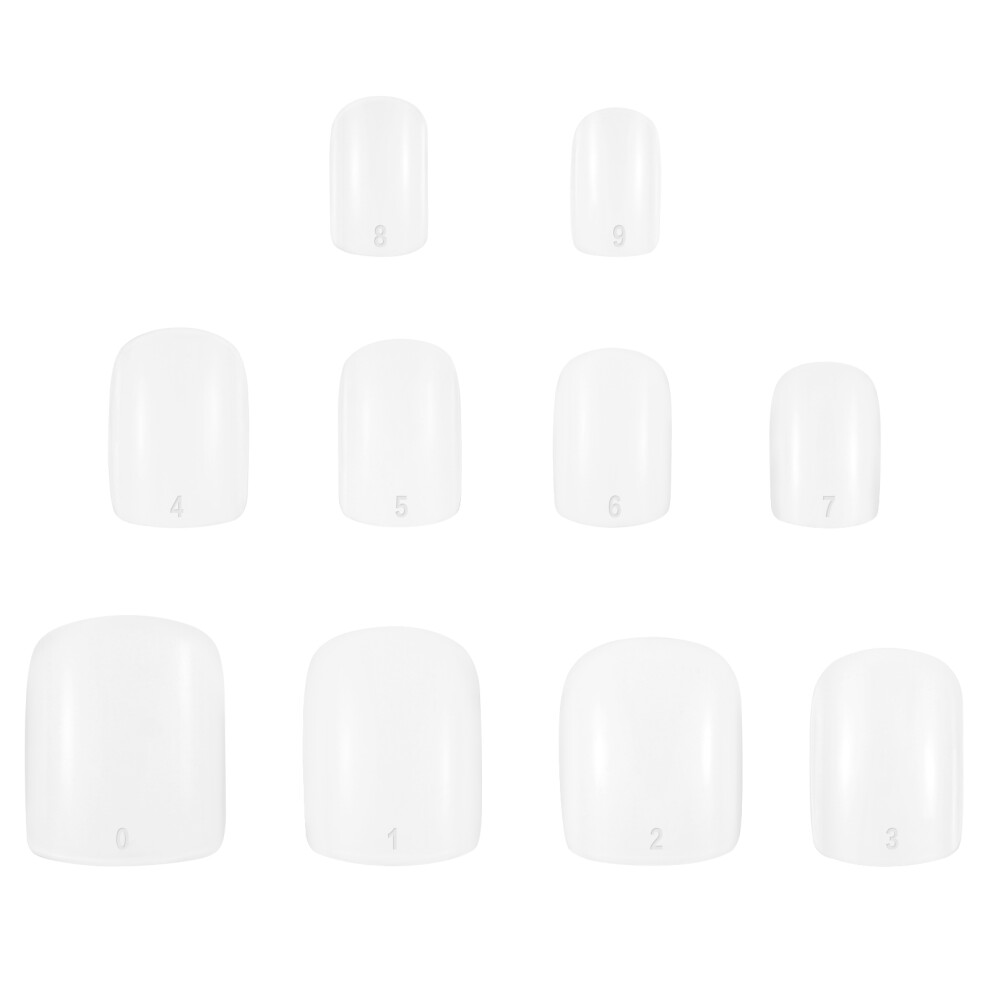 Vaguelly 600Pcs Fake Nail Tips With Square Design Manicure Stickers For Women