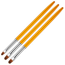 3Pcs Round Head Pen Nail Art Brush Set For Dotting And Painting