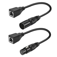 XLR 5 Pin to RJ45 Female DMX Ethernet Adapter