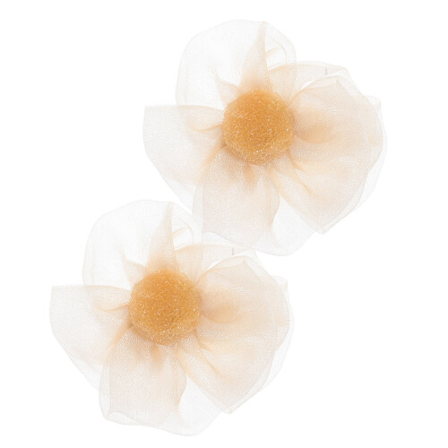 4 Pcs Detachable Fabric Flower Shoe Clips For High Heels