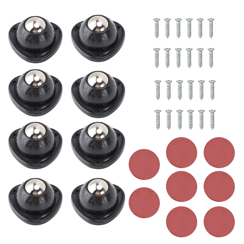 8Pcs Self Adhesive Caster Wheels 28Lbs/Wheel 360 Swivel Storage Bins 609610683940