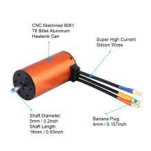 3670 1900KV RC Auto Sensorloser Motor 1700W 36mm 5mm Welle