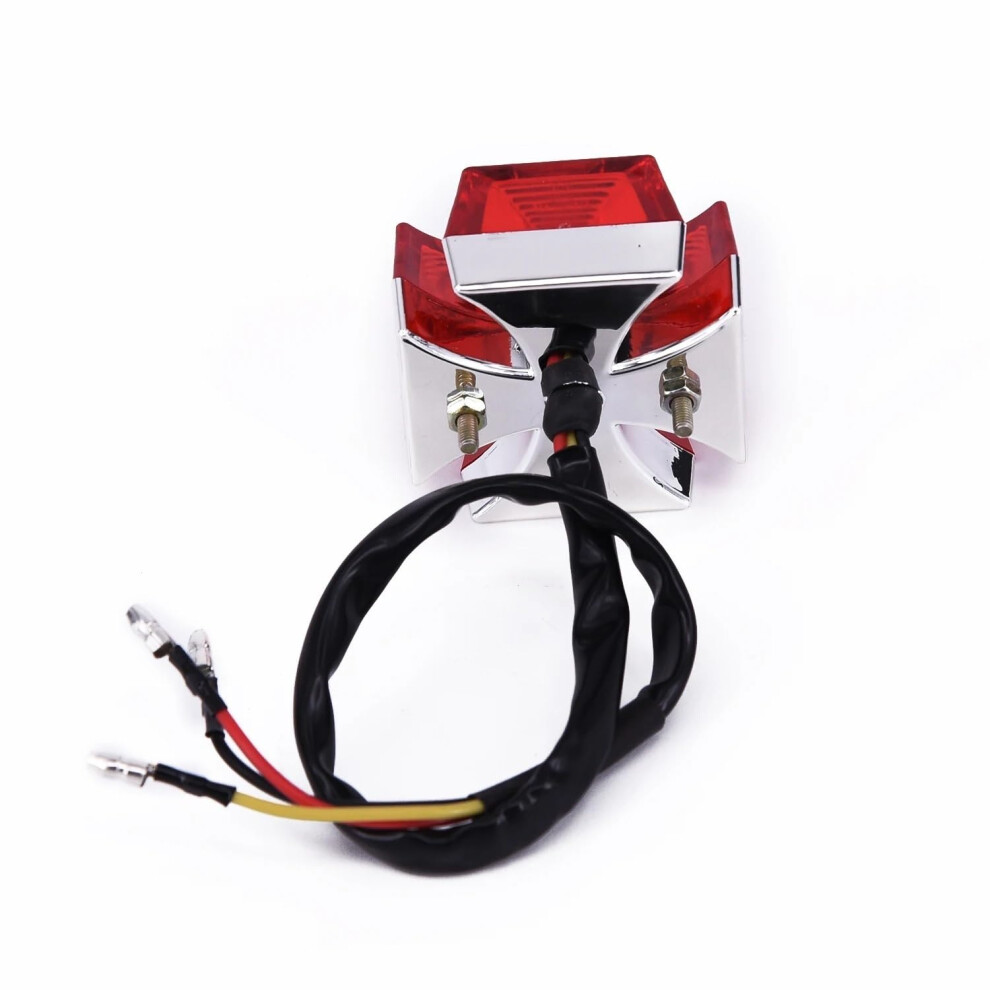 Brake Universal Motorcycle Rear License Plate Tail Choppers Dirt Bike Maltese Cross Drl Indicators Flashing Light 9084446238372