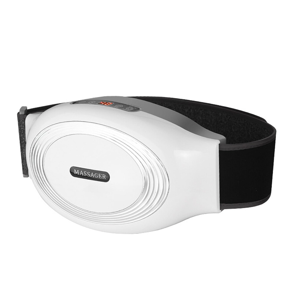 Red/Light Bianstone Belly Rubbing Instrument Electric Stomach Massager 3-Level Intensity Forward And Reverse Kneading
