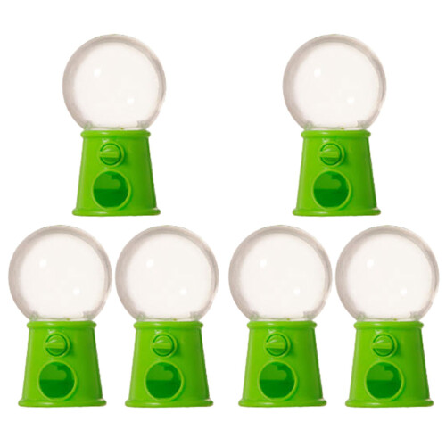 6Pcs Mini Gumball Machine Plastic Candy Dispenser For Kids Party