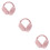 3Pcs Foldable Earmuffs Ear Warmers Unisex Winter Pink 9