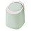 (White) Desktop Trash Can Minimalist Round Wastebasket Light Green 1