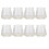 8Pcs Vertical Striped 150Ml Glass Pudding Bottles With Lid 8