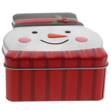 Christmas Tin Candy Box With Lid For Cookies Chocolate Storage