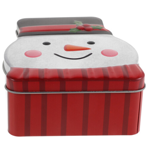 Christmas Tin Candy Box With Lid For Cookies Chocolate Storage
