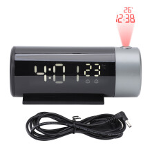 Projection Alarm Clock Temp Monitor 12/24H Red Backlight LED