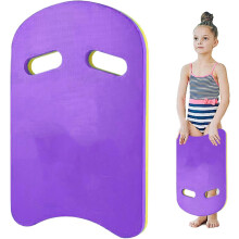 Swimming Kickboard EVA Non-Slip U-Shaped Float Board With Handles for Adults and Kids, Beginners Swimming Training Purple