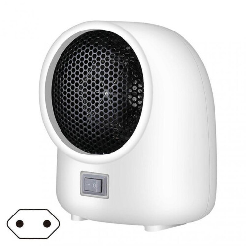 (EU plug,White)Mini Desktop Space Heaters Portable Double Safety Energy Saving Household Supply