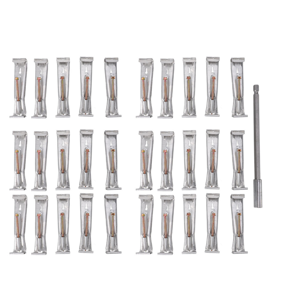 30Pcs Quick Screw Gutter Hangers Aluminum 5Inch Hidden Bracket Hooks 609610690009
