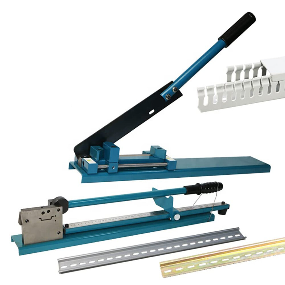 Manual Din Rail Cutter Tool, Bench-Top Trunking Cutter, Double Groove Rail Cutter With 50Cm Ruler 9393856138487