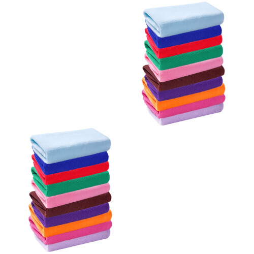 20 Pcs Microfiber Hand Towels 30x30Cm Fast Drying Assorted Colors 2