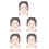 5Pcs Reusable Face Paint Practice Board For Makeup Exercise 9