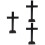 3Pcs Solid Wood Cross Shape Religious Home Decoration Wall Pendant 6