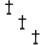 3Pcs Solid Wood Cross Shape Religious Home Decoration Wall Pendant 9