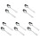 10 Pcs Long Handle Slotted Spoon Stainless Steel Serving Utensil 4