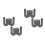 4 Pcs Wall Mounted Slipper Holder Bathroom Shoe Rack Organizer 5