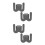 4 Pcs Wall Mounted Slipper Holder Bathroom Shoe Rack Organizer 7