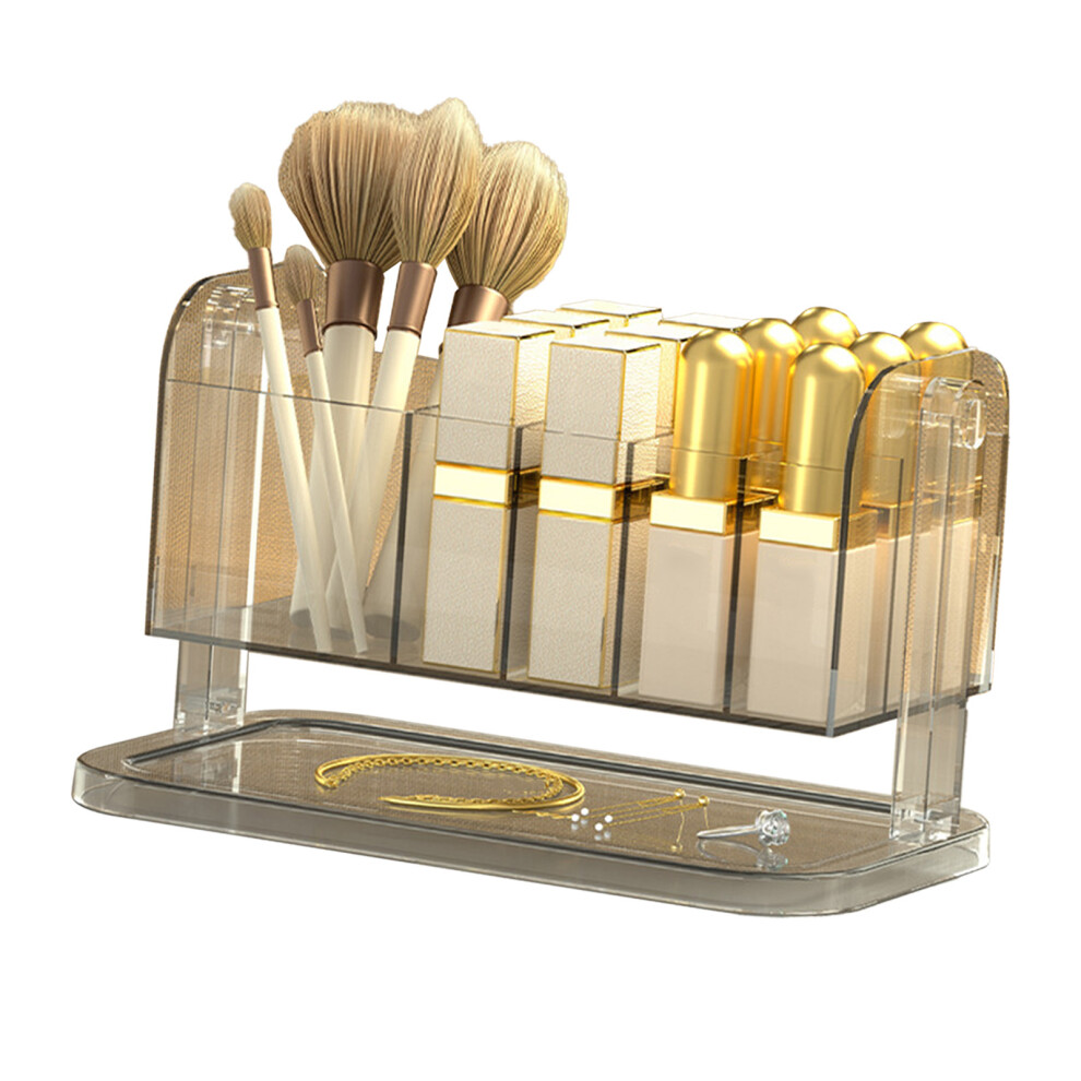 (Transparent) Lipstick Storage Box Rotating Transparent Detachable Makeup Holder