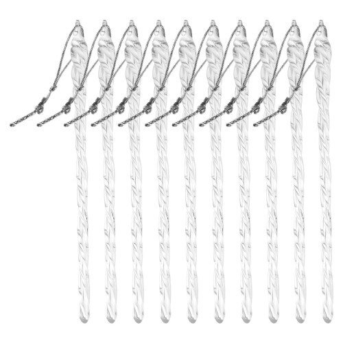 20 Pcs Twisted Clear Pendant Decoration 1