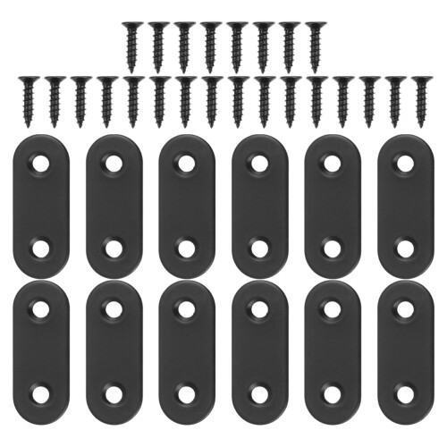 24 Pcs Flat Metal Corner Brackets For Shelves Mending