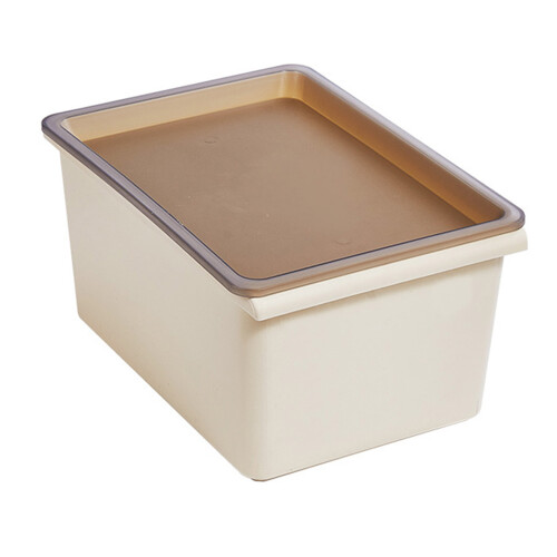 Stackable Plastic Storage Bin with Lid for Pantry Bedroom Bathroom 2