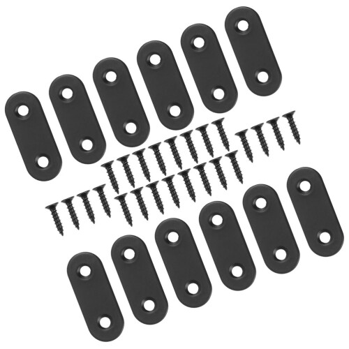 24 Pcs Flat Metal Corner Brackets For Shelves Mending 2
