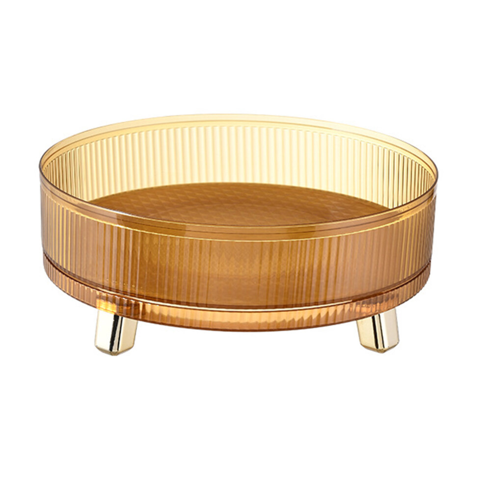 ( Gold) Storage Turntable 360 Rotating Organizer Tray Amber/Gold 609610697299