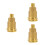 3Pcs Brass Tank Adapter Detachable Gas Cylinder Converter 6