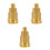 3Pcs Brass Tank Adapter Detachable Gas Cylinder Converter 9