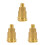 3Pcs Brass Tank Adapter Detachable Gas Cylinder Converter 10