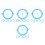 20 Pcs Circular Movable Angle Protractor With Swing Arm For Drawing 8