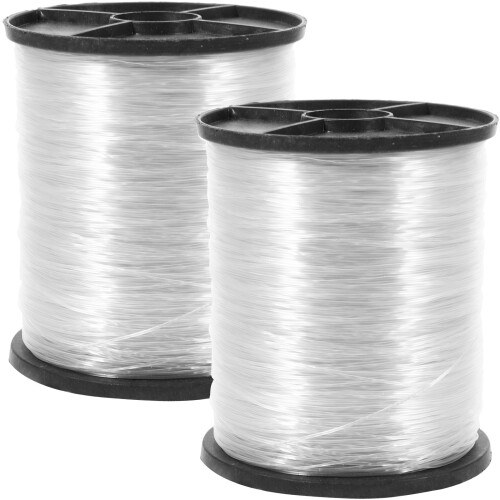 2 Rolls Transparent Invisible Hanging Wire String For Decorations 1
