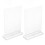 4 Pcs Clear A6 T Shape Flyer Holder For Office Restaurant Home 2