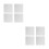 8 Pcs Artist Canvas Panel Boards 20X20Cm White Painting Board 8