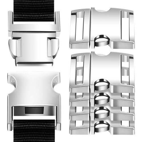 24 Pcs Metal Buckles For Straps Quick Release 20mm Dog Collar Clips 1