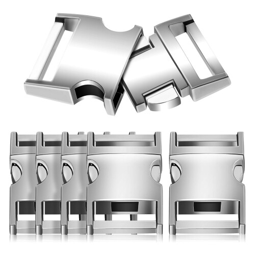 24 Pcs Metal Buckles For Straps Quick Release 20mm Dog Collar Clips 2