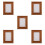 5Pcs Solid Wood Picture Frame For Home Office Light Brown 5In 10